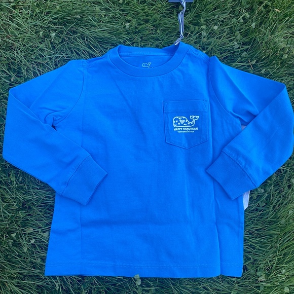 NWT Vineyard Vines Kids Happy Hanukkah Whale Long Sleeve T-Shirt (2T, XL/18) - Picture 13 of 15